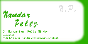 nandor peltz business card